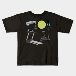 Cardio Accessories Stickers Kids T-Shirt